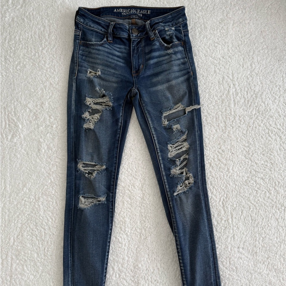 Distressed Blue Women's Jeans